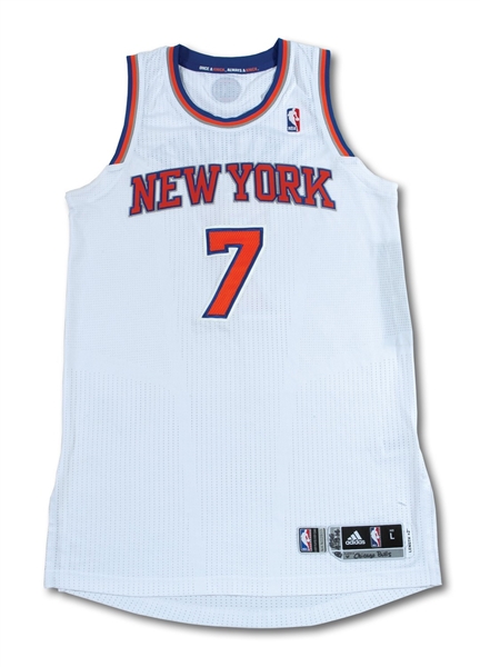 4/13/2014 CARMELO ANTHONY NEW YORK KNICKS GAME WORN HOME JERSEY - 17 PTS. IN WIN VS. BULLS (RESOLUTION PHOTOMATCHED)