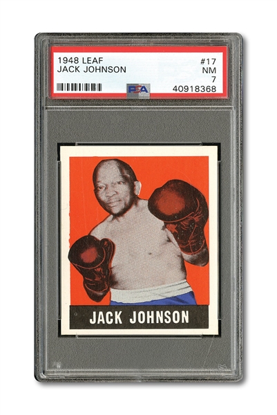 1948 LEAF BOXING #17 JACK JOHNSON PSA NM 7