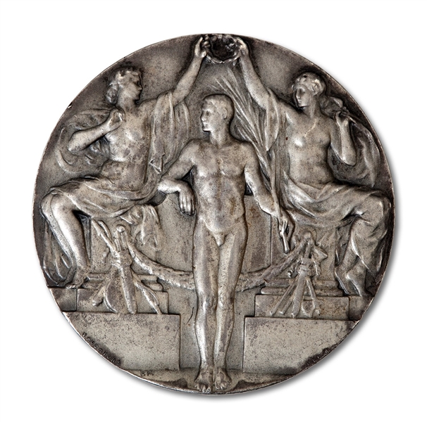 1912 STOCKHOLM OLYMPICS 2ND PLACE WINNERS SILVER MEDAL