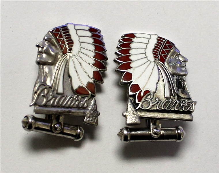 1948 BOSTON BRAVES NATIONAL LEAGUE CHAMPIONS STERLING SILVER CUFFLINKS