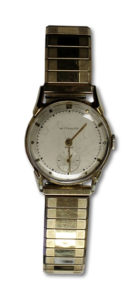 CONNIE MACKS WATCH PRESENTED TO HIM ON AUG. 21, 1949 CONNIE MACK DAY AT YANKEE STADIUM