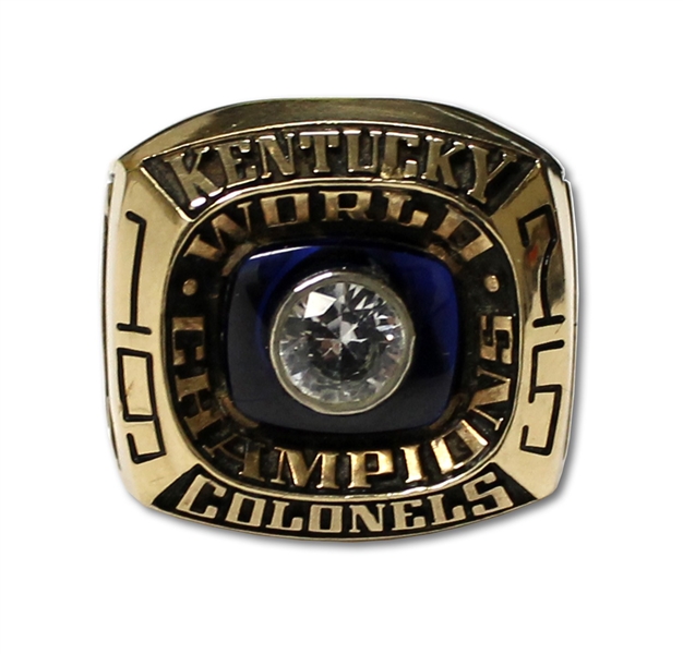 1975 KENTUCKY COLONELS ABA CHAMPIONS 10K GOLD RING PRESENTED TO TEAMS PUBLICIST