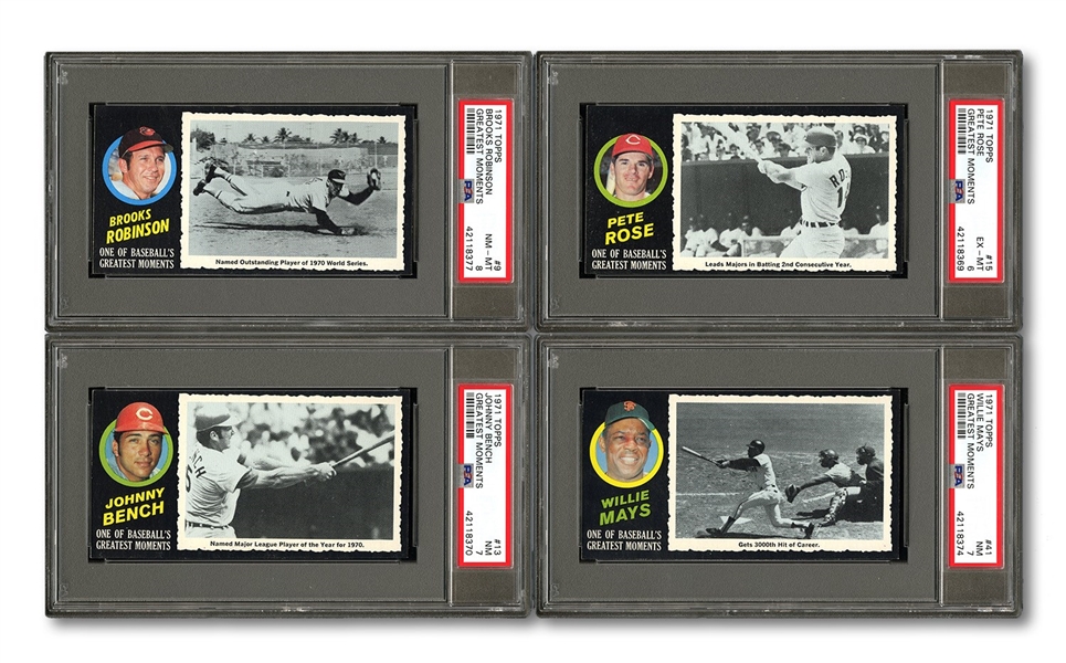 1971 TOPPS GREATEST MOMENTS COMPLETE SET OF (55)