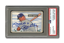 1951 BOWMAN #253 MICKEY MANTLE AUTOGRAPHED ROOKIE CARD PSA/DNA AUTHENTIC