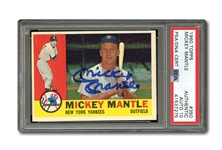 1960 TOPPS #350 MICKEY MANTLE AUTOGRAPHED PSA/DNA GEM MINT 10 (AUTO.)