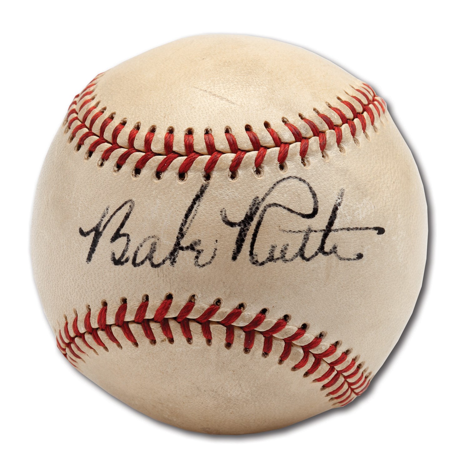 Lot Detail Stunning Babe Ruth Single Signed Oal Harridge Baseball With Psa Dna Mint Autograph