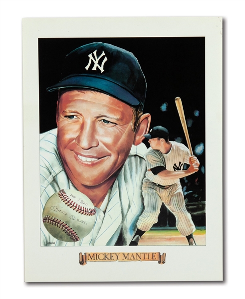 MICKEY MANTLE SIGNED LIMITED EDITION (266/300) POSTER
