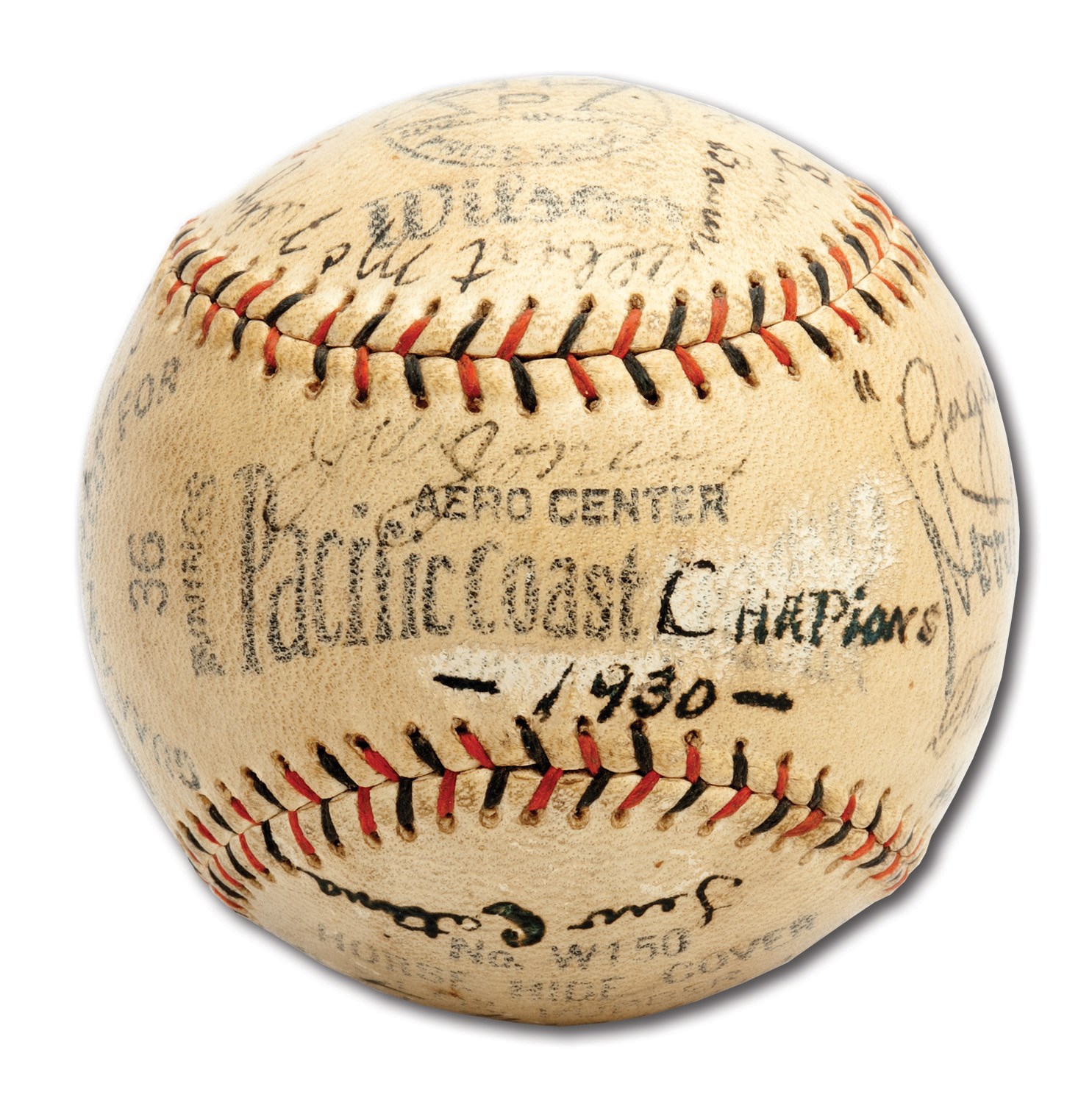 Lot Detail - 1930 HOLLYWOOD STARS PCL CHAMPION TEAM SIGNED BASEBALL AND  ORIGINAL TEAM PHOTOGRAPH (OSSIE VITT COLLECTION)