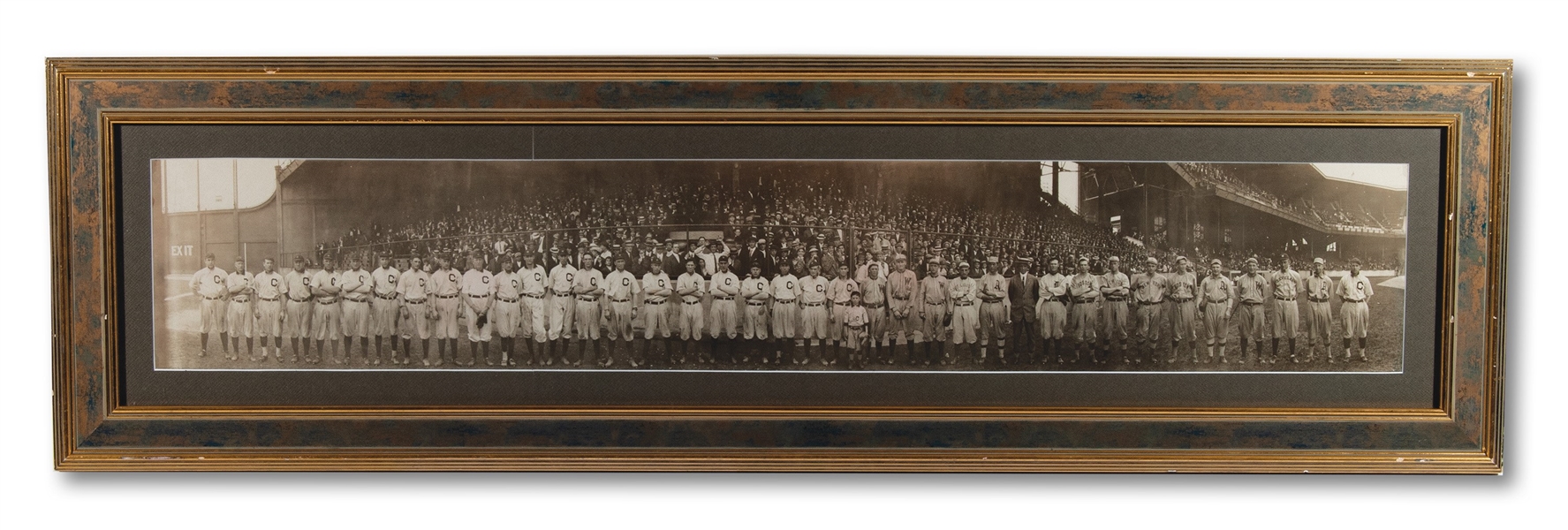 EXQUISITE 1911 ADDIE JOSS BENEFIT GAME (CLEVELAND NAPS VS. A.L. ALL-STARS) 13.5" X 47.5" PANORAMIC PHOTOGRAPH (PSA/DNA TYPE I)