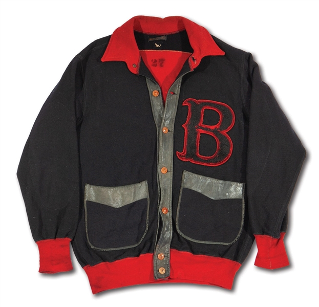 C. 1930S BOSTON RED SOX GAME WORN JACKET WITH POSSIBLE ATTRIBUTION TO MANAGER BUCKY HARRIS
