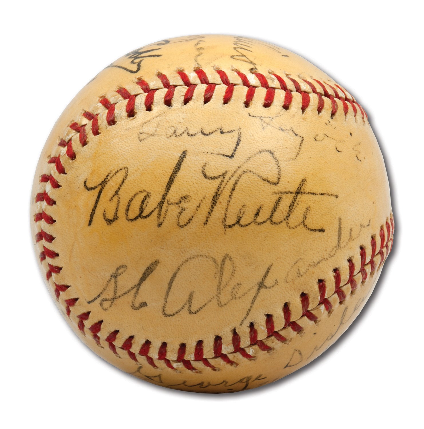 Lot Detail - 1939 BASEBALL HALL OF FAME INAUGURAL INDUCTEES AUTOGRAPHED  BASEBALL SIGNED EXCLUSIVELY BY THE ORIGINAL ELEVEN