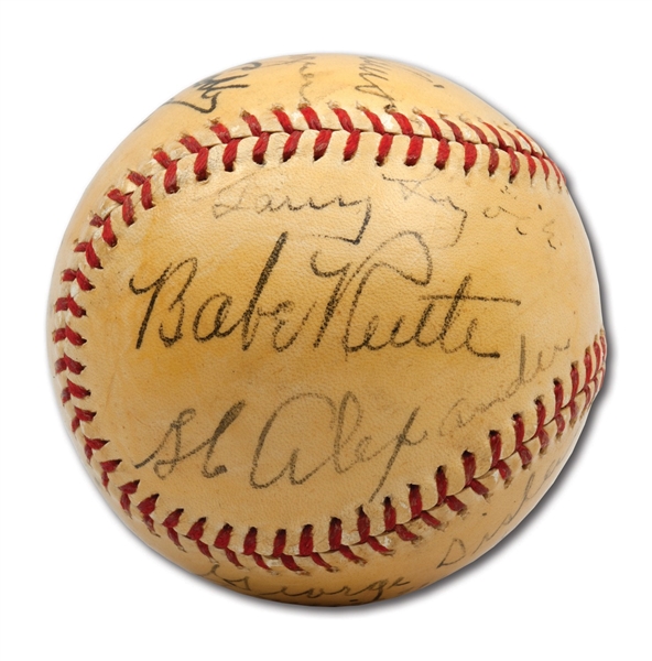 1939 BASEBALL HALL OF FAME INAUGURAL INDUCTEES AUTOGRAPHED BASEBALL SIGNED EXCLUSIVELY BY THE ORIGINAL ELEVEN