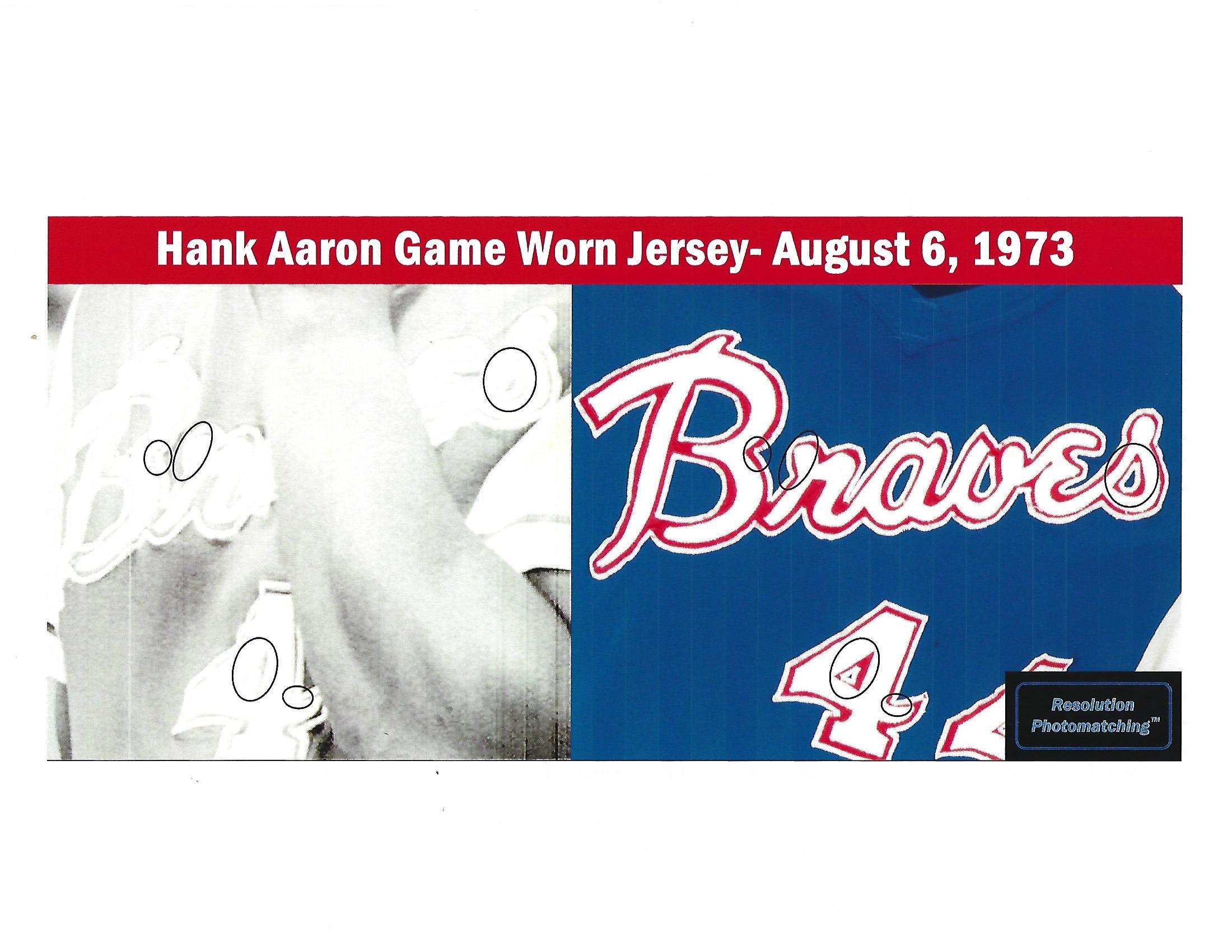 1972 Hank Aaron Game Worn & Signed Atlanta Braves Jersey., Lot #80178