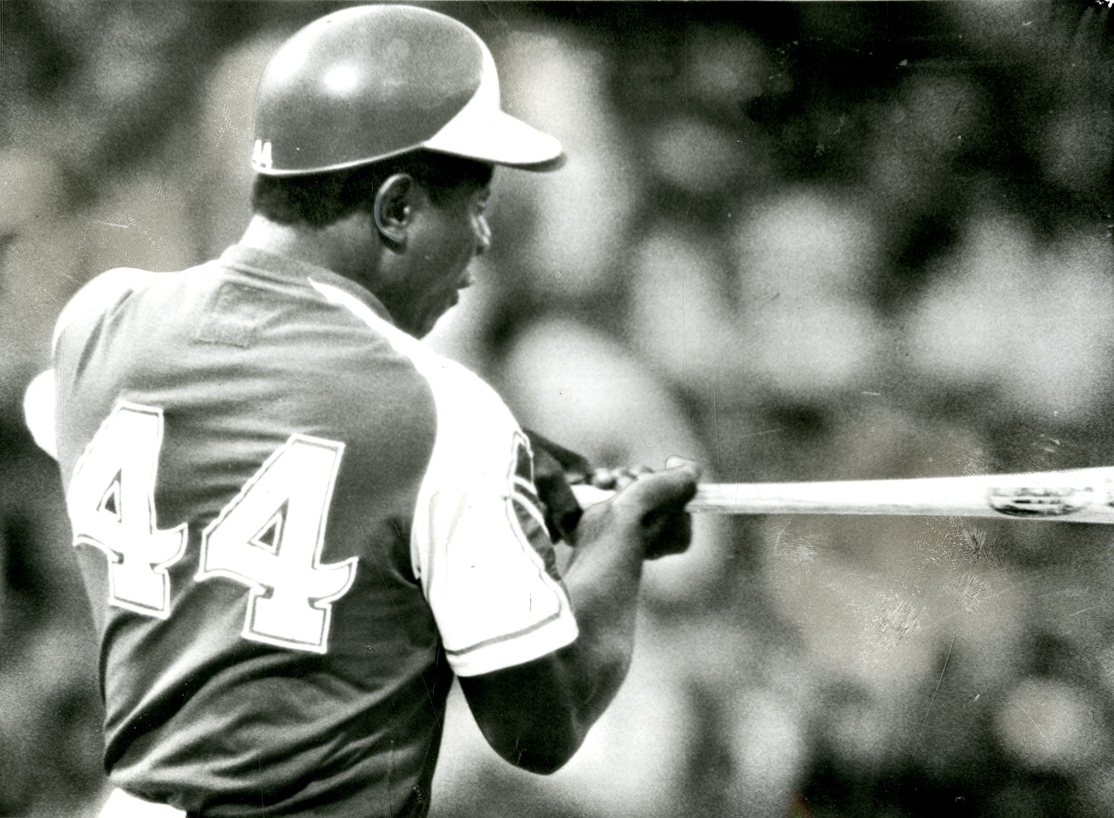Atlanta Braves 1973 Hank Aaron BLUE Stitched Throwback Jersey Size