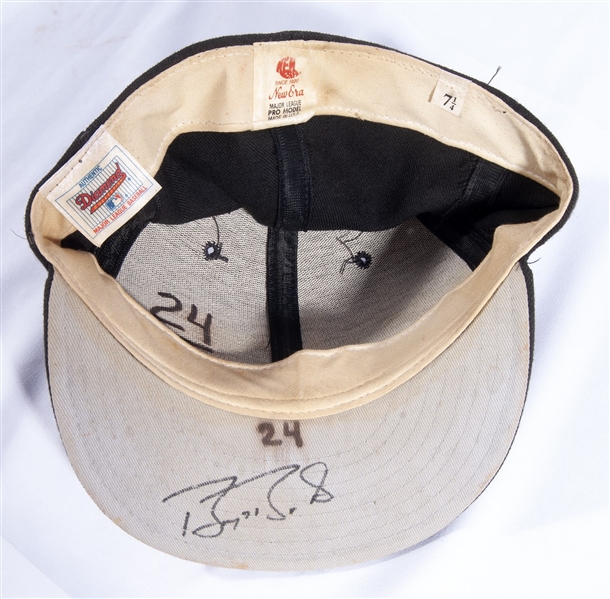 C. 1987-92 BARRY BONDS AUTOGRAPHED PITTSBURGH PIRATES GAME WORN CAP