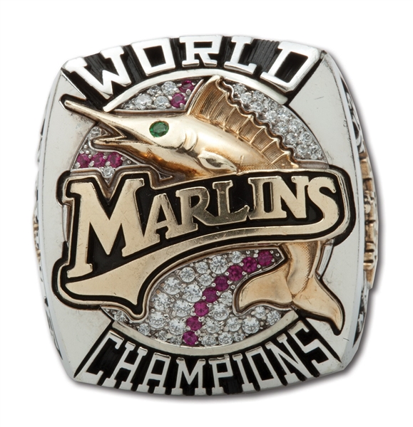2003 FLORIDA MARLINS WORLD SERIES CHAMPIONS 10K GOLD RING (STAFF)