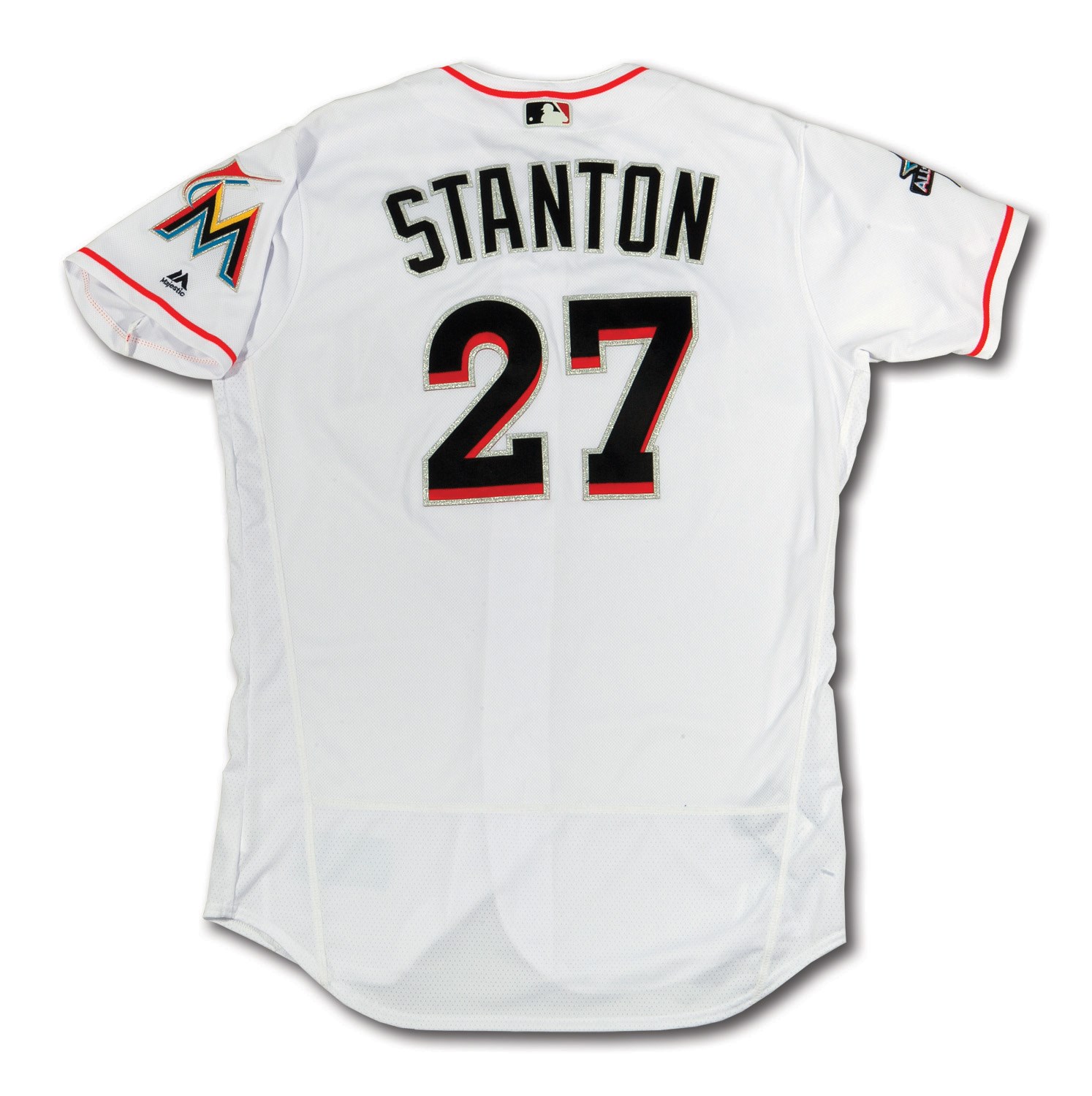 Lot Detail - 4/12/2017 GIANCARLO STANTON MIAMI MARLINS GAME WORN JERSEY  PHOTO-MATCHED TO FIRST 2 HOME RUNS OF HISTORIC 59-HR SEASON (PM&G LOA, MLB  AUTH.)