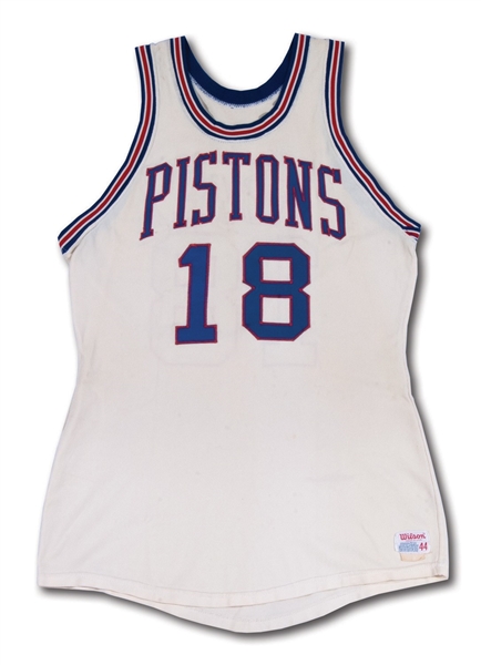 1974-76 CURTIS ROWE DETROIT PISTONS GAME WORN HOME JERSEY (MEARS A10)