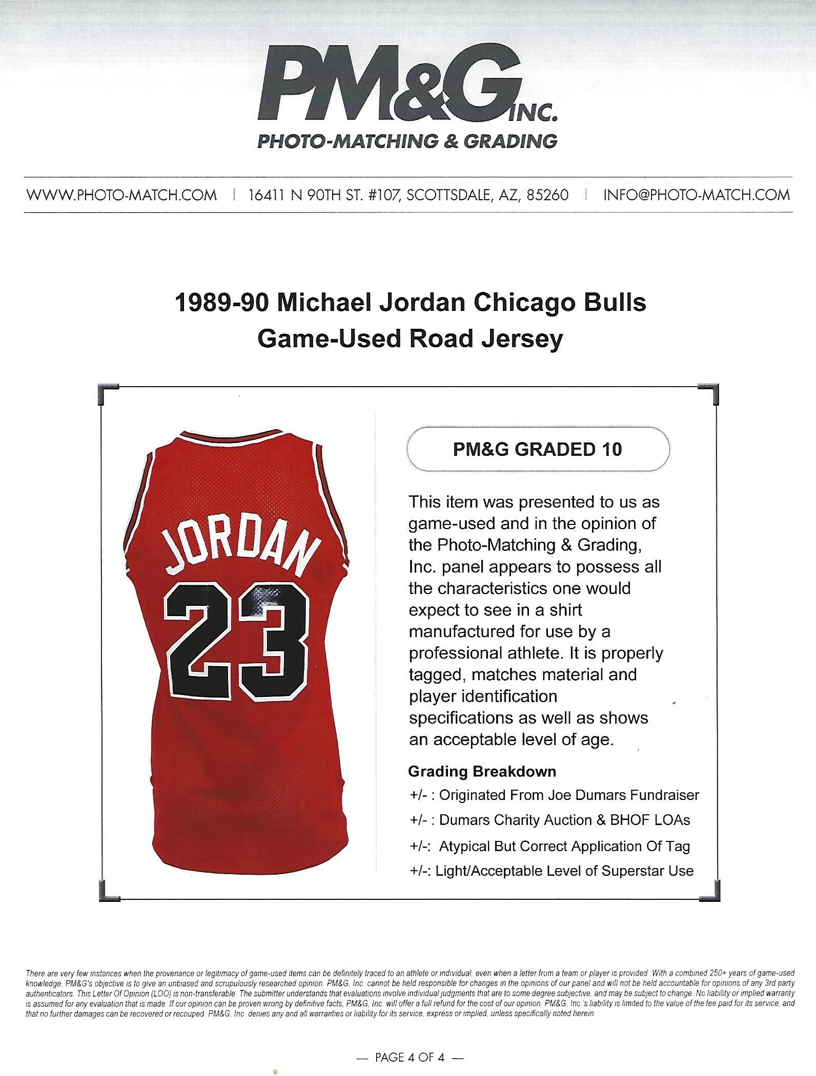 1989-90 Michael Jordan Game Worn Chicago Bulls Jersey. , Lot #81992
