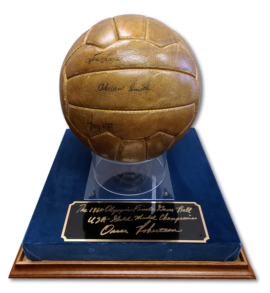 OSCAR ROBERTSONS 1960 OLYMPIC CHAMPIONS TEAM USA SIGNED GAME BALL FROM GOLD MEDAL FINAL (ROBERTSON COLLECTION)