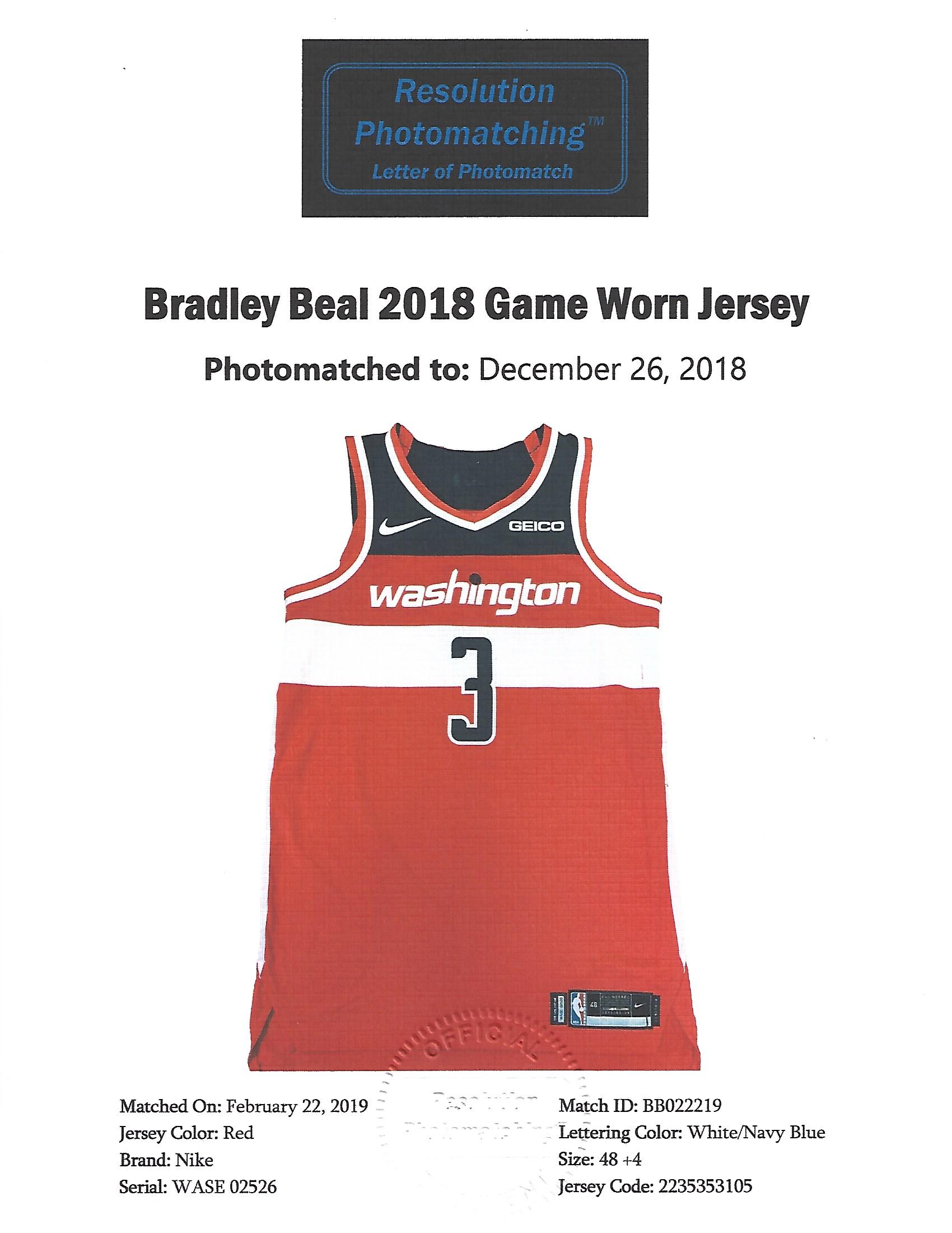 Bradley Beal - Washington Wizards - 2018-19 Season - Game-Worn Black City  Edition Jersey