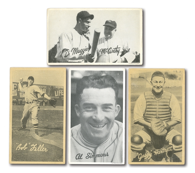 1936 GOUDEY R314 "WIDE PEN" PREMIUMS LOT OF (8) INCL. DIMAGGIO, MCCARTHY, AND FELLER