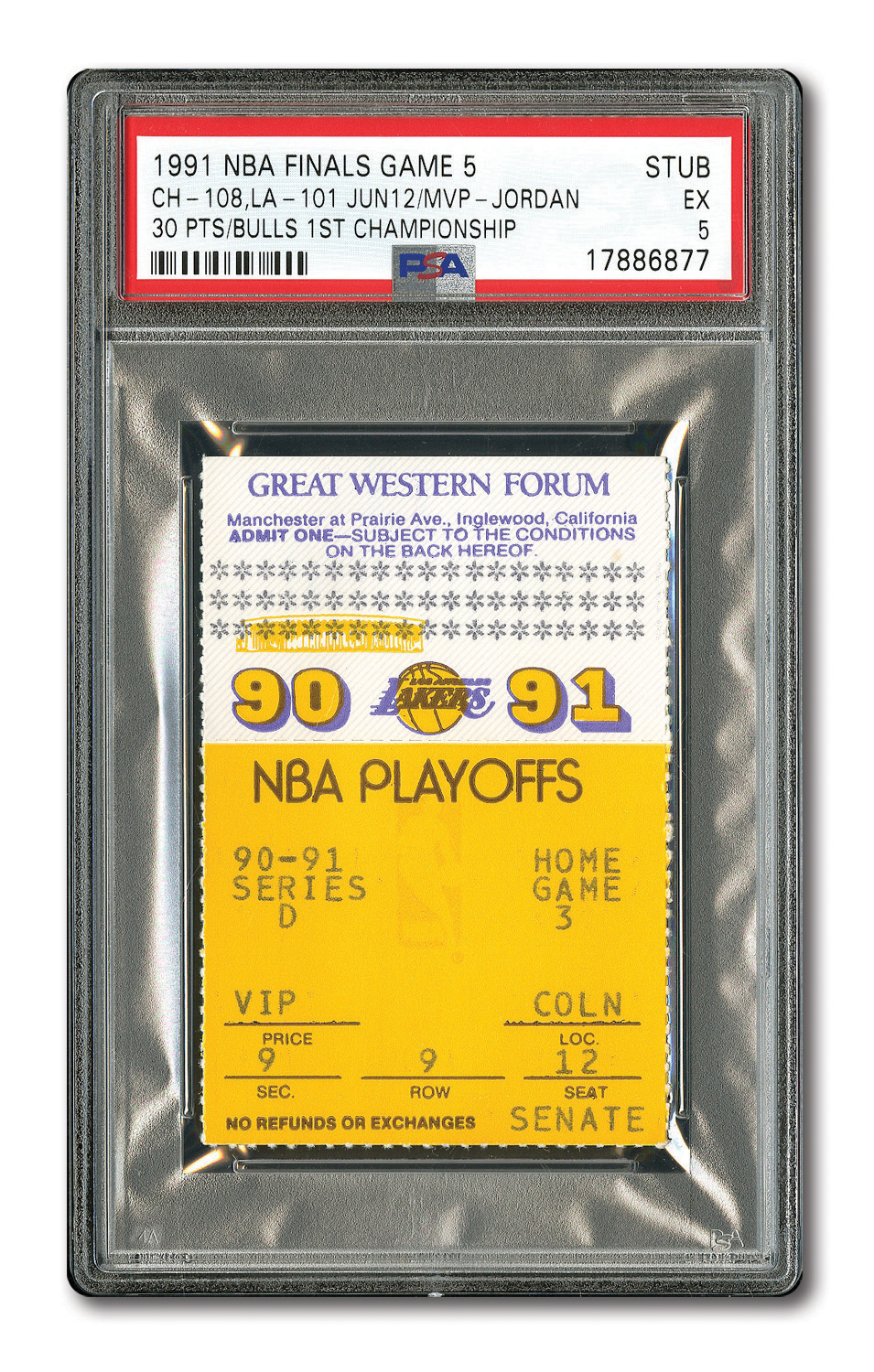 June 7, 1998 - NBA Finals Game 3 Ticket Stub - Utah Jazz vs