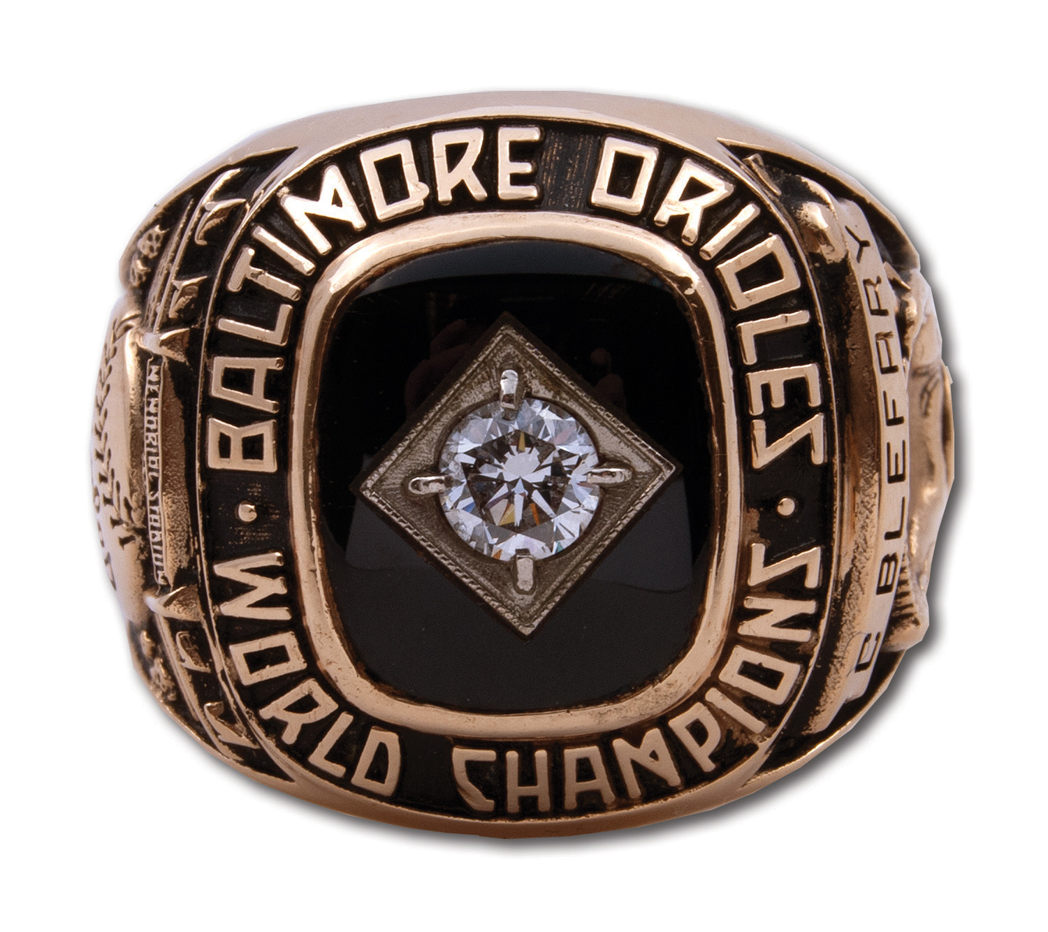 Lot Detail - CURT BLEFARY'S 1966 BALTIMORE ORIOLES WORLD SERIES CHAMPIONS  14K GOLD RING WITH REAL DIAMOND (WIFE LOA)
