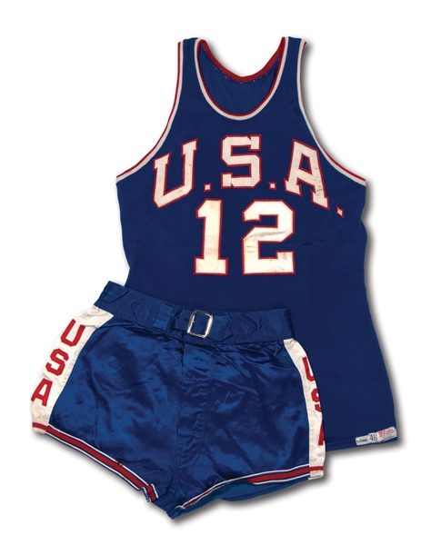 OSCAR ROBERTSONS 1959 PAN AMERICAN GAMES (GOLD MEDAL CHAMPIONS) USA BASKETBALL GAME WORN FULL UNIFORM (ROBERTSON COLLECTION, MEARS A10)