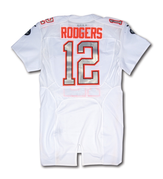 2014 AARON RODGERS NFL PRO BOWL "TEAM RICE" GAME READY JERSEY