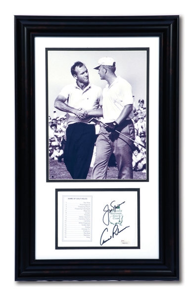 JACK NICKLAUS AND ARNOLD PALMER DUAL-SIGNED AUGUSTA NATIONAL GOLF CLUB SCORECARD