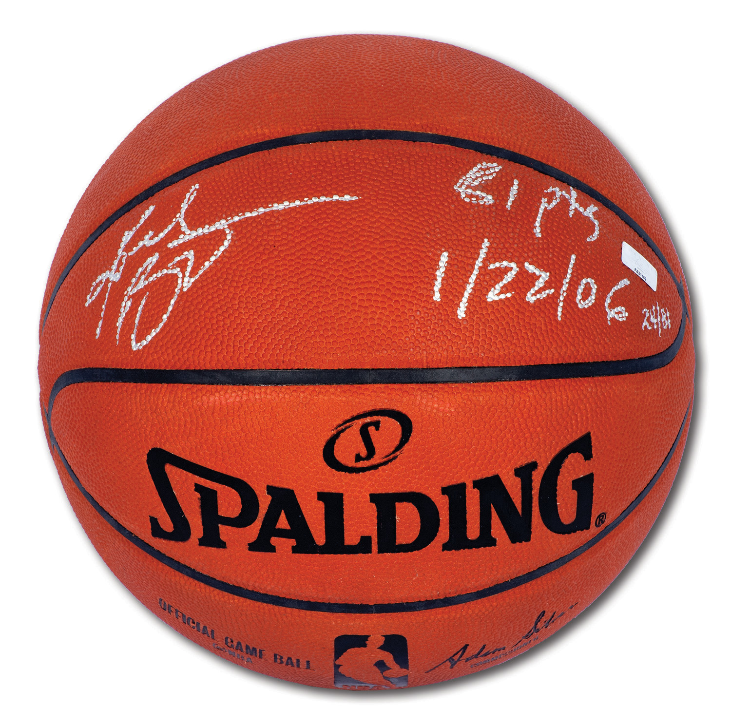 Wilt Chamberlain & Bill Russell Boston Celtics & Los Angeles Lakers  Autographed Spalding Basketball with Multiple Inscriptions