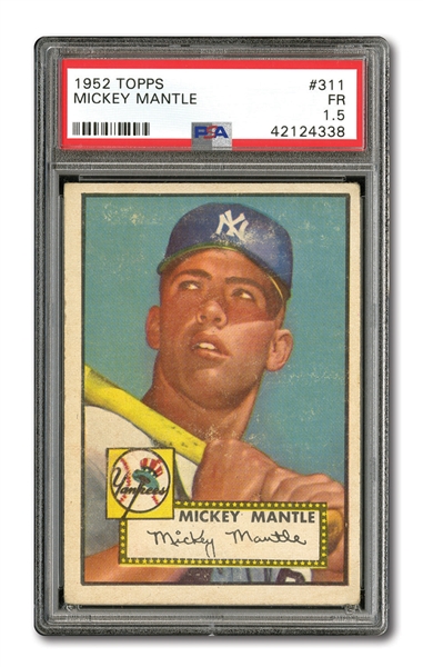 1952 TOPPS #311 MICKEY MANTLE PSA FR 1.5