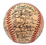 1978 NEW YORK YANKEES WORLD CHAMPIONS TEAM SIGNED OAL (MacPHAIL) BASEBALL WITH 37 AUTOGRAPHS (PSA/DNA MINT 9 AUTO.)
