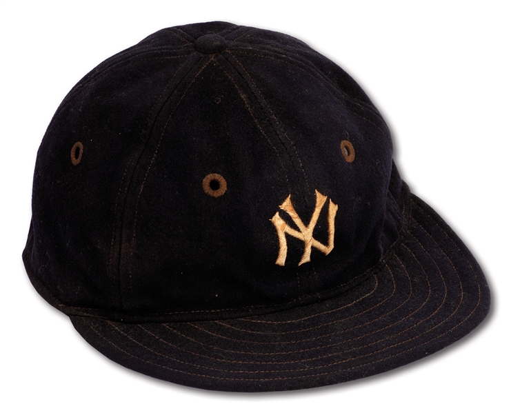 LATE 1920’S BILL DICKEY NEW YORK YANKEES ROOKIE-ERA GAME USED CAP (EX-HALPER)