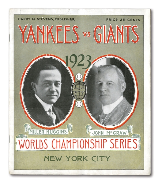 1923 WORLD SERIES PROGRAM (NEW YORK YANKEES AT NEW YORK GIANTS)
