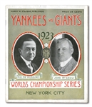 1923 WORLD SERIES PROGRAM (NEW YORK YANKEES AT NEW YORK GIANTS)