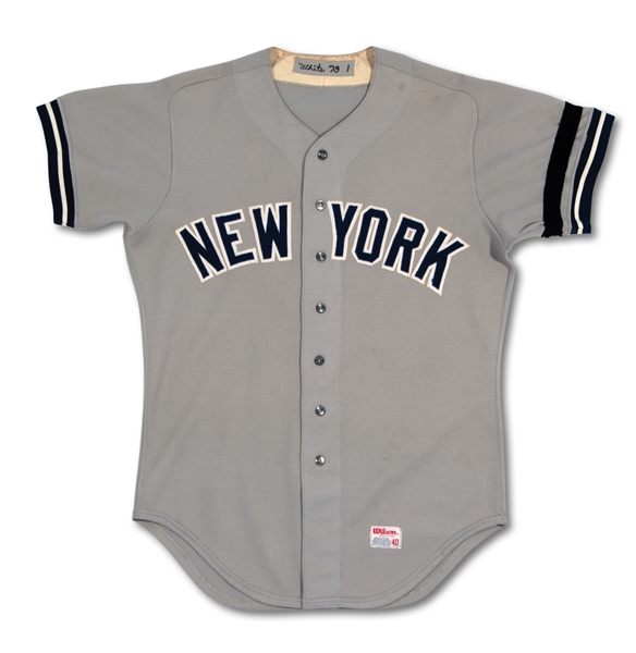 1979 ROY WHITE NEW YORK YANKEES GAME WORN ROAD JERSEY (MEARS A10)
