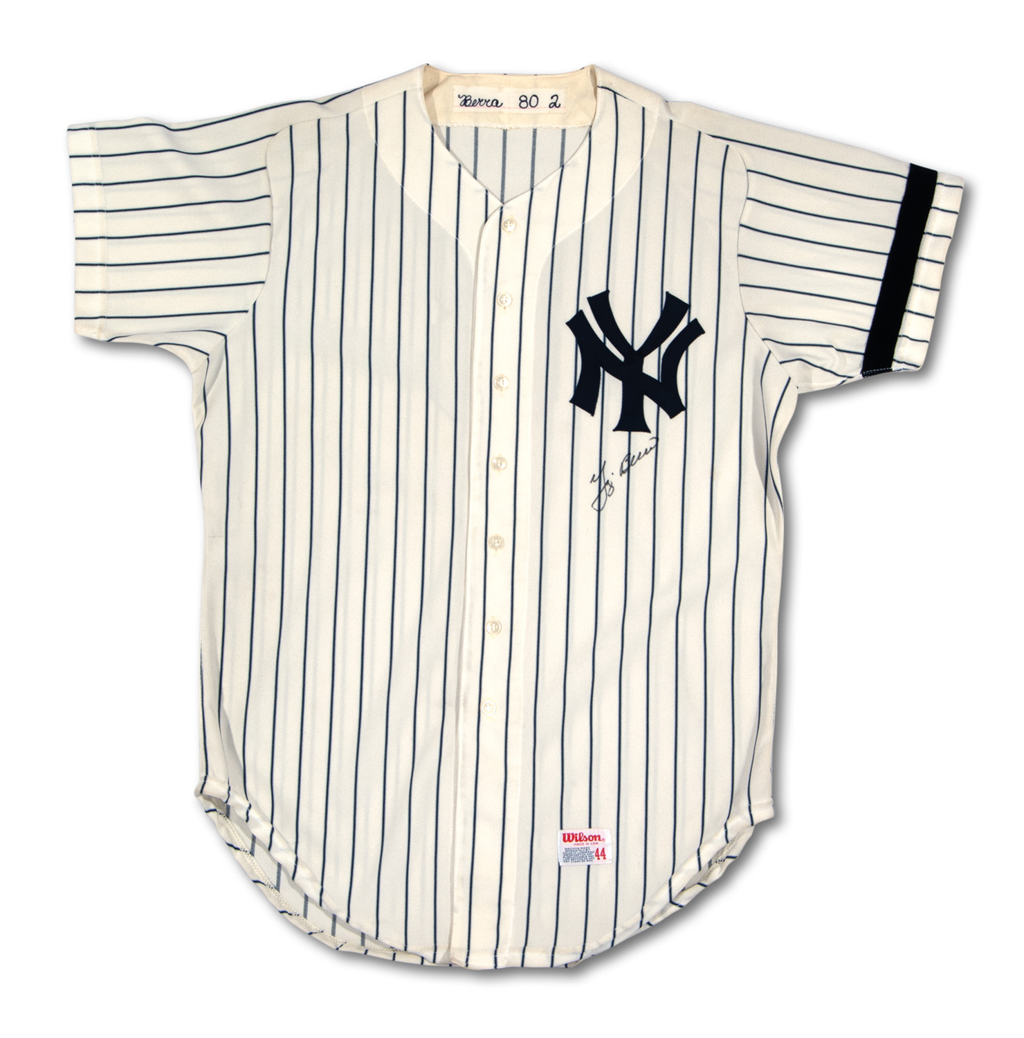 Yogi Berra Signed New York Yankees SEWN Jersey PSA/DNA