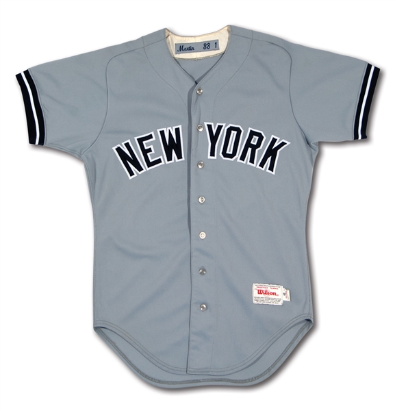 1988 BILLY MARTIN NEW YORK YANKEES MANAGER GAME WORN ROAD JERSEY