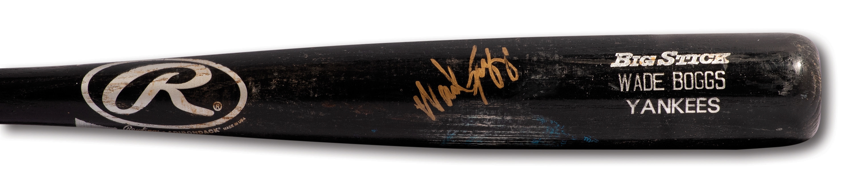 1997 WADE BOGGS AUTOGRAPHED RAWLINGS PROFESSIONAL MODEL GAME USED BAT (PSA/DNA GU 8.5)