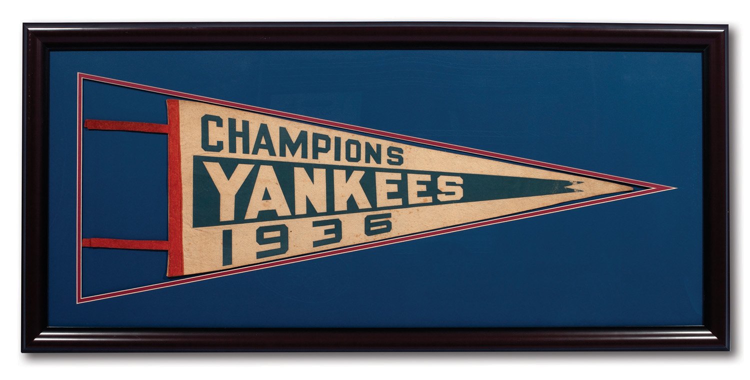 Antique New York Black Yankees Pennant, Circa 1936-1948 BONSELL