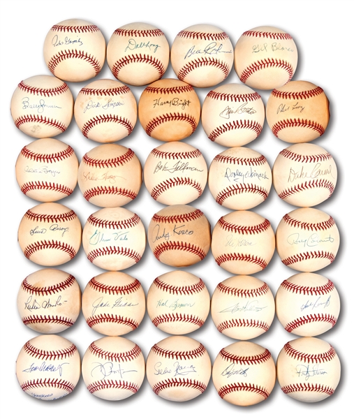 1960S NEW YORK YANKEES SINGLE SIGNED BASEBALL COLLECTION OF (29)