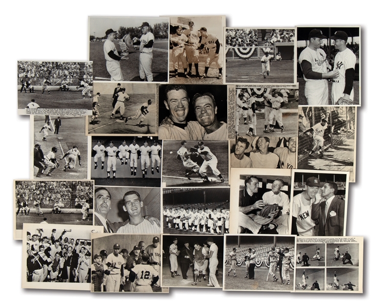 LOT OF (23) 1950S NEW YORK YANKEES NEWS SERVICE PHOTOGRAPHS