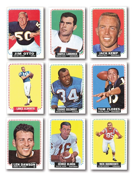 1964 TOPPS FOOTBALL COMPLETE SET OF (176)