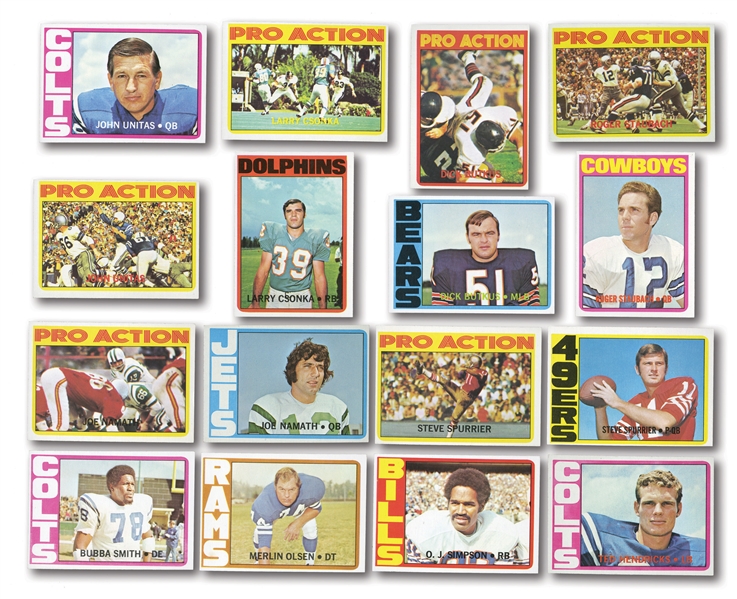 1972 TOPPS FOOTBALL COMPLETE SET OF (351)