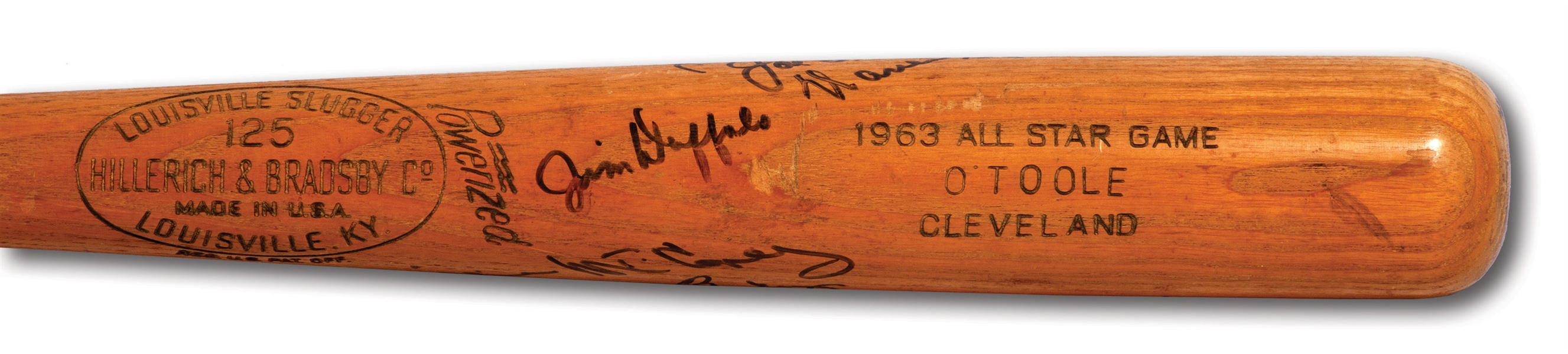 JIM O’TOOLE 1963 ALL-STAR GAME ISSUED BAT SIGNED BY 1963 N.L. ALL-STAR TEAM MEMBERS INCL. CLEMENTE