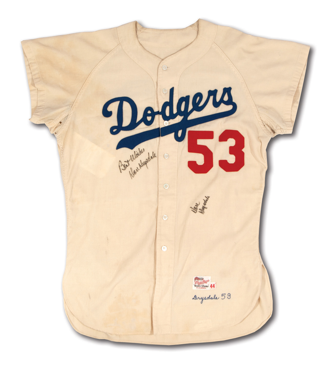 Vintage LA Los Angeles Dodgers Rawlings Button Down Stitched Jersey Blue  Large