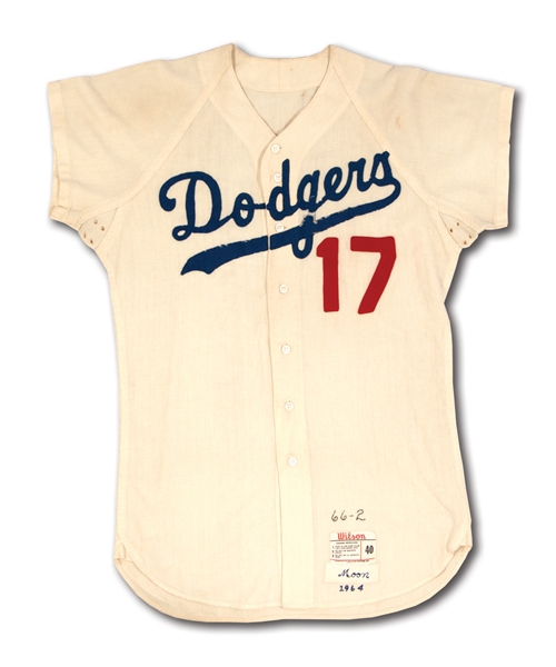 1964 WALLY MOON LOS ANGELES DODGERS GAME WORN HOME JERSEY
