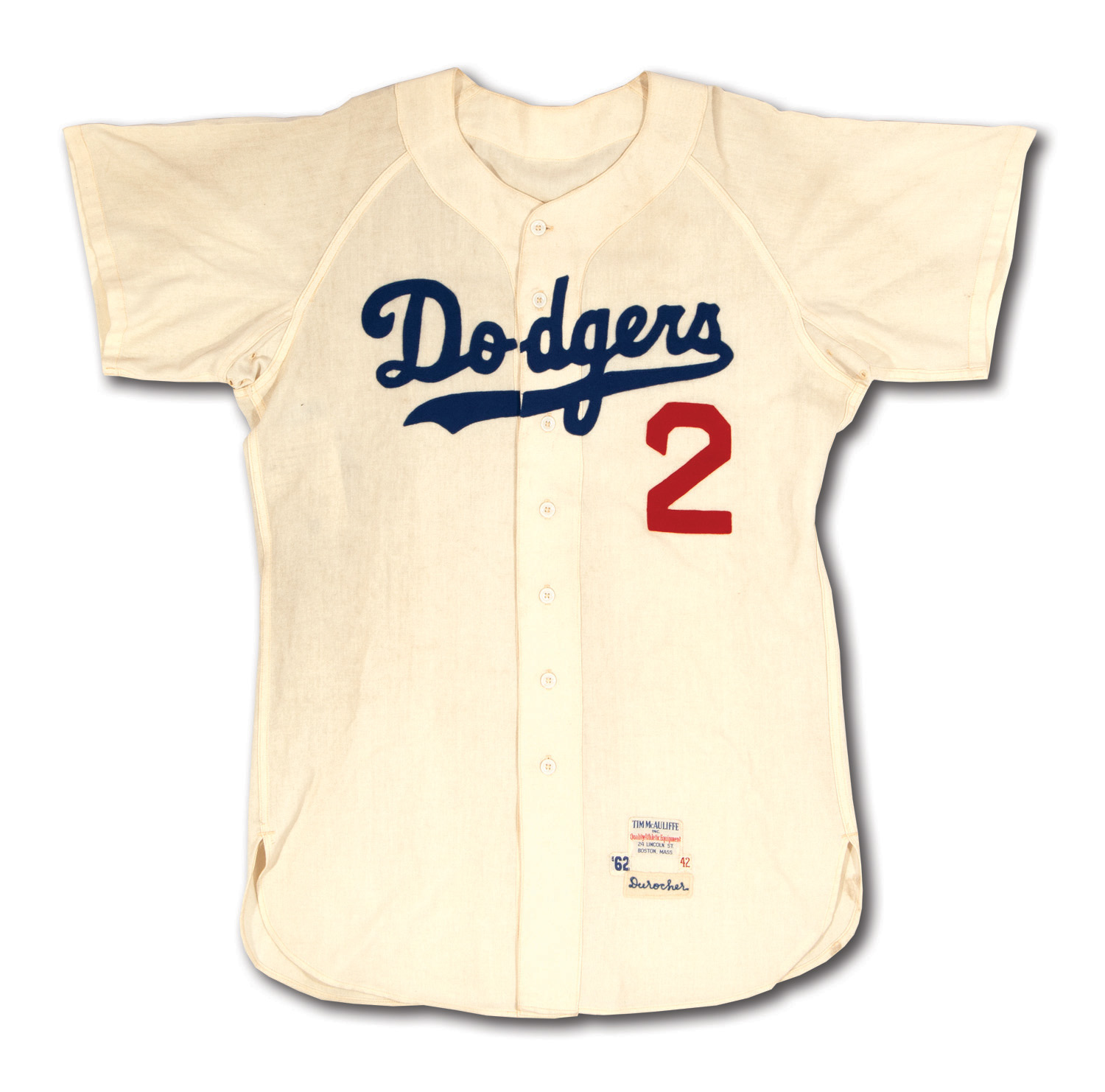 Lot Detail - 1962 LEO DUROCHER LOS ANGELES DODGERS (COACH) GAME WORN HOME  JERSEY (MEARS A10)